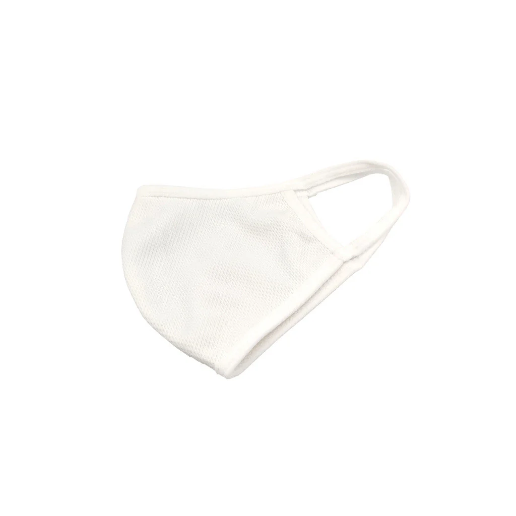 3D Face Mask Fabric Washable White - Image 2