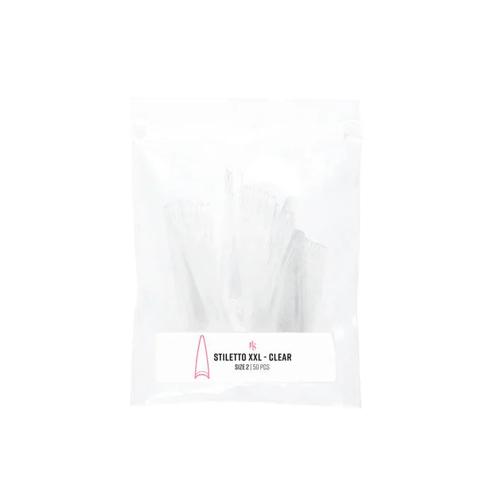 C-Curve Tip - CCTC02 XXL Stiletto Clear Refill - Image 3