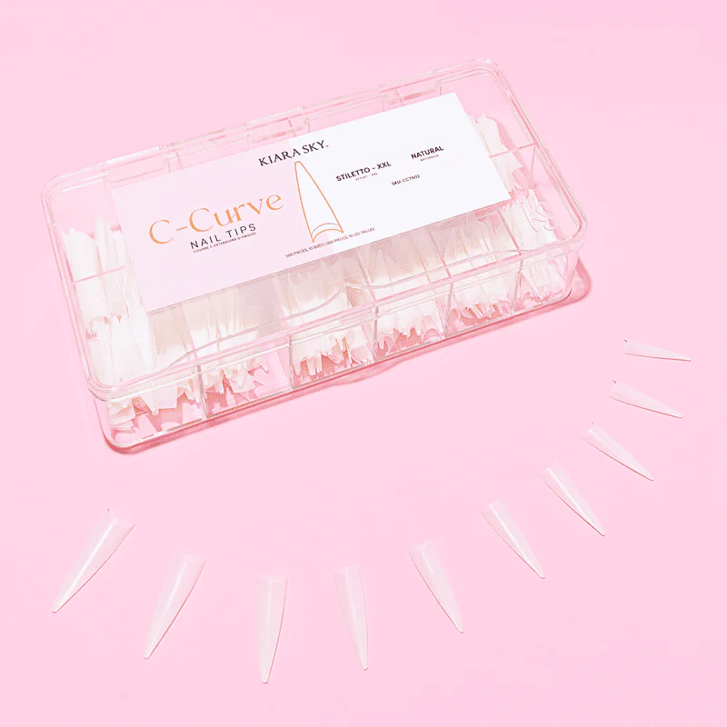 C-Curve Tip - CCTC02 XXL Stiletto Natural 500pc - Image 3