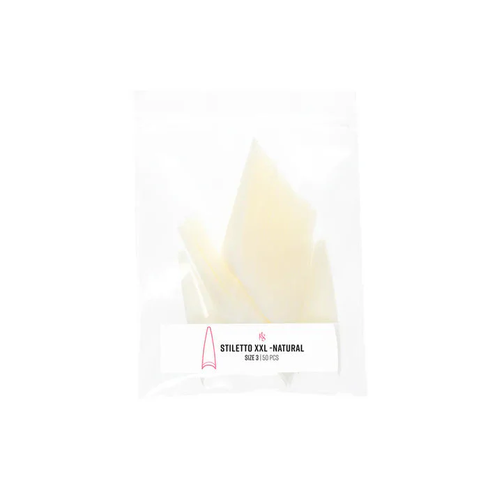 C-Curve Tip - CCTC02 XXL Stiletto Natural Refill - Image 4