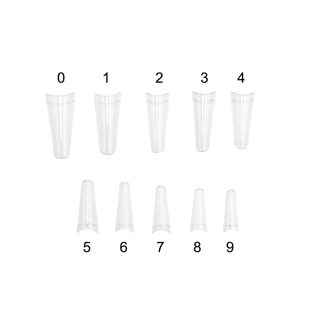 Coffin Tips Clear Set 0-9 500pc - Korea - Image 6