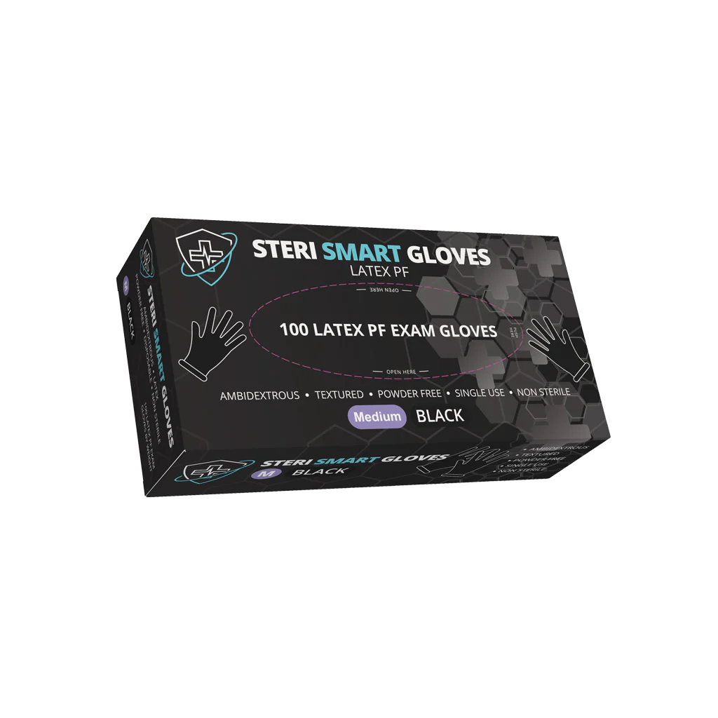 Latex Gloves - Powder Free Black S|M|L 100pc - Image 2