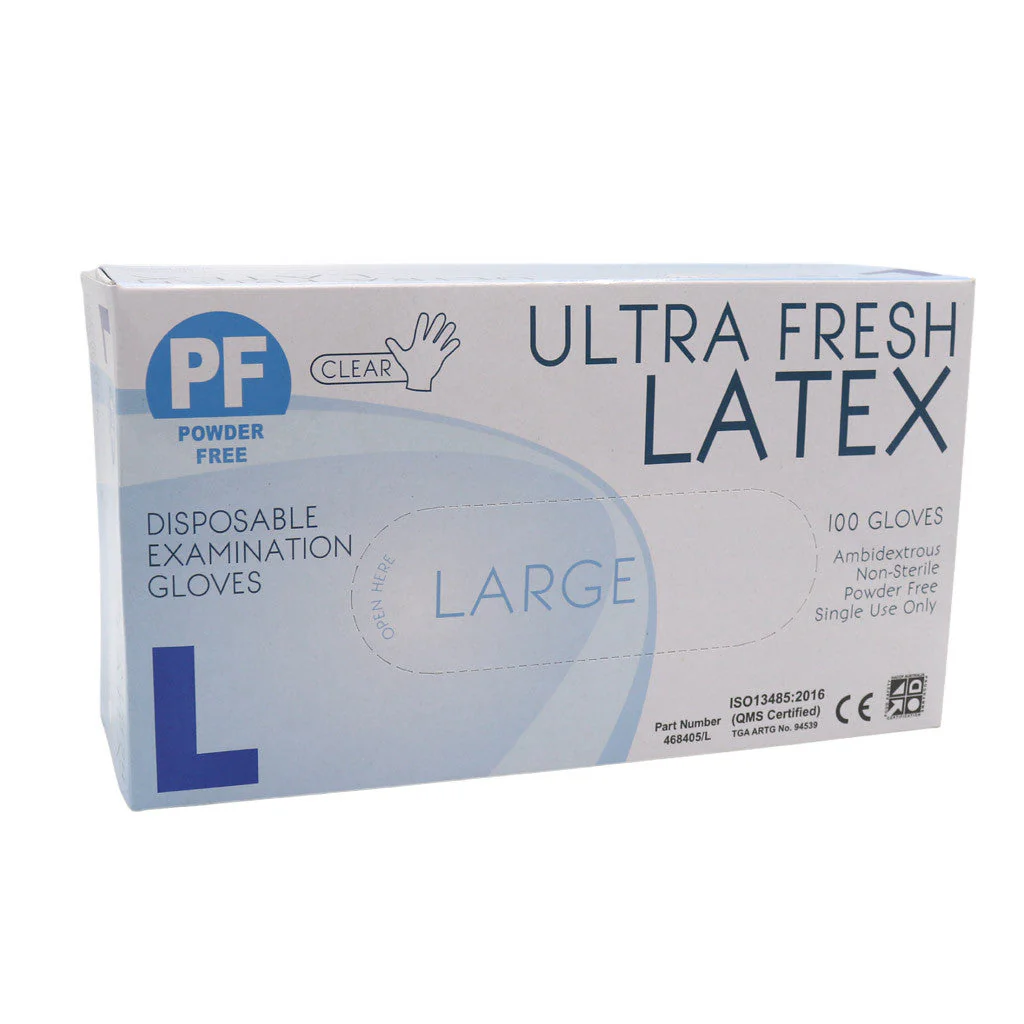 Latex Gloves Large PF Carton (10 Boxes) - Image 2