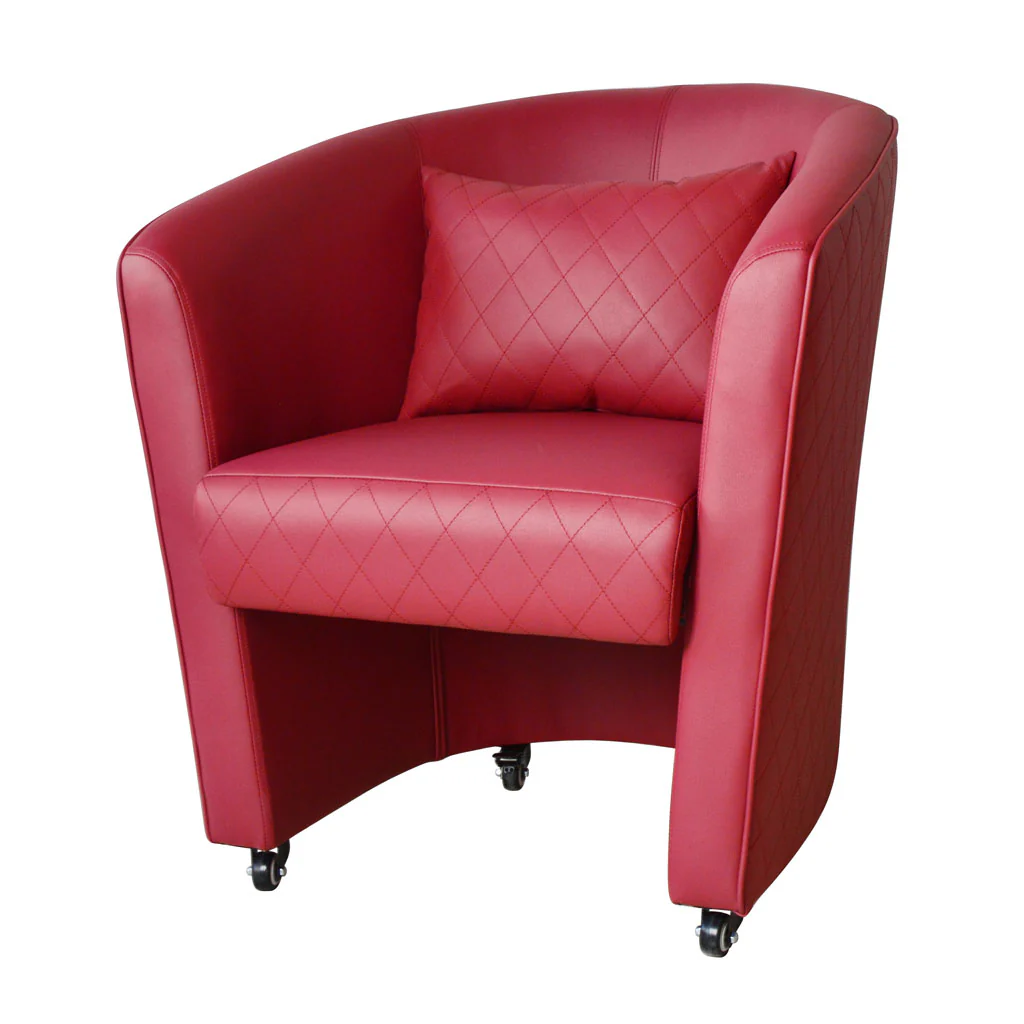 Customer Chair Deluxe - S0105 Burgundy - Image 3