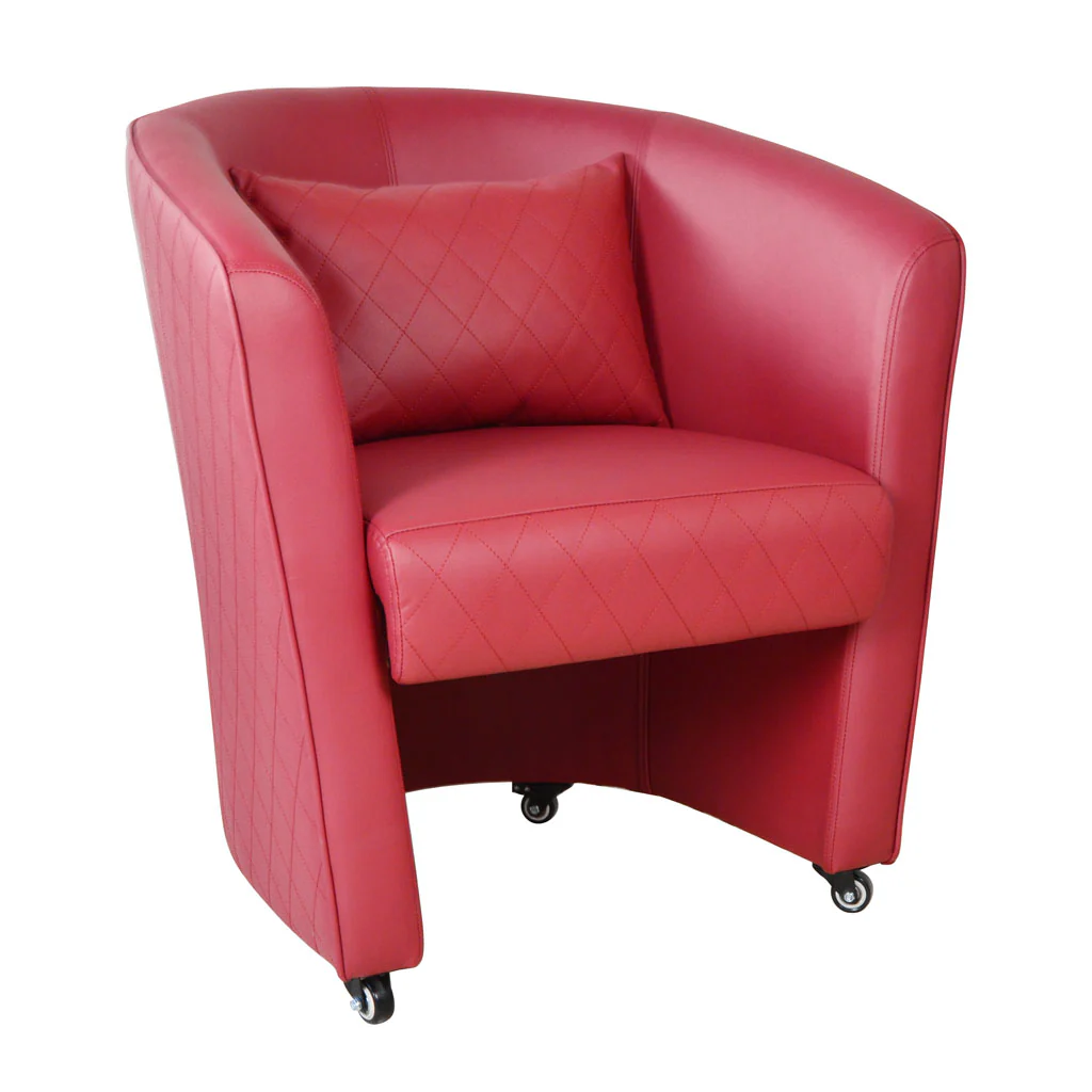 Customer Chair Deluxe - S0105 Burgundy - Image 4