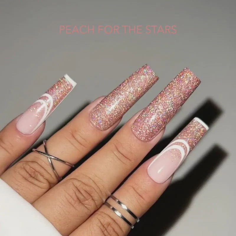 Diamond FX Acrylic Powder - AFX12 Peach For The Stars - Image 2