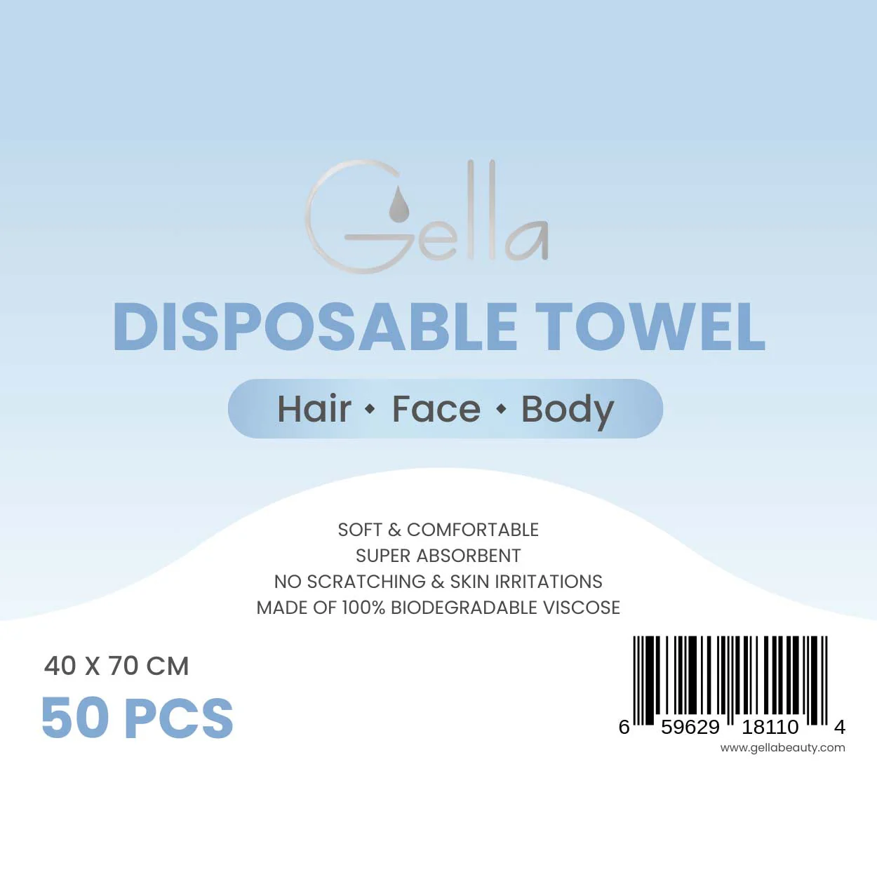 Disposable Towel - White 50pc - Image 2