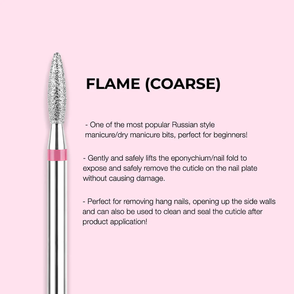 Drill Bit - Flame Shape Coarse Silver - Image 2