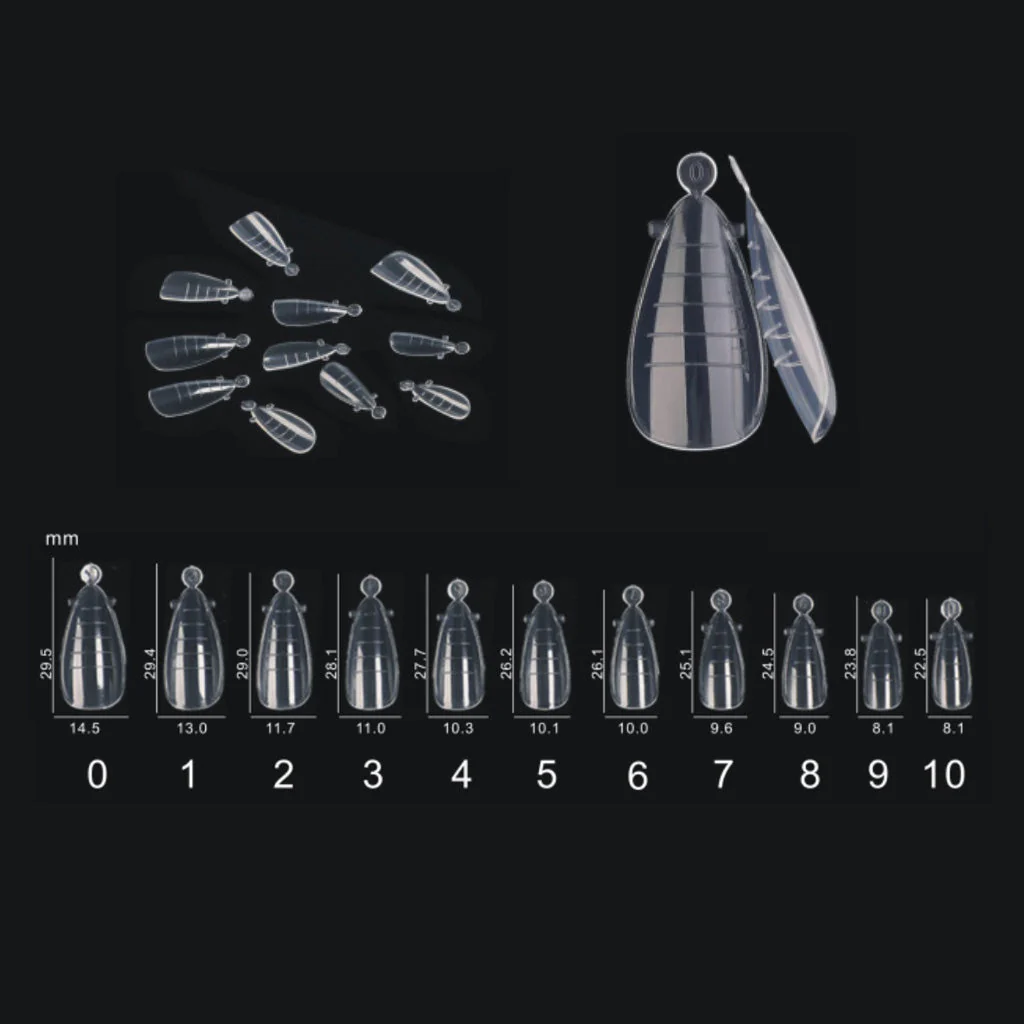 Dual Form Tips - Almond  #0-11 120pc - Image 2