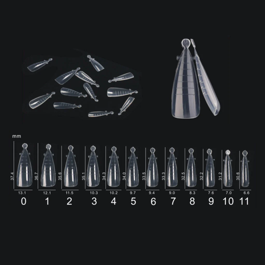 Dual Form Tips - Stiletto #0-11 120pc - Image 2