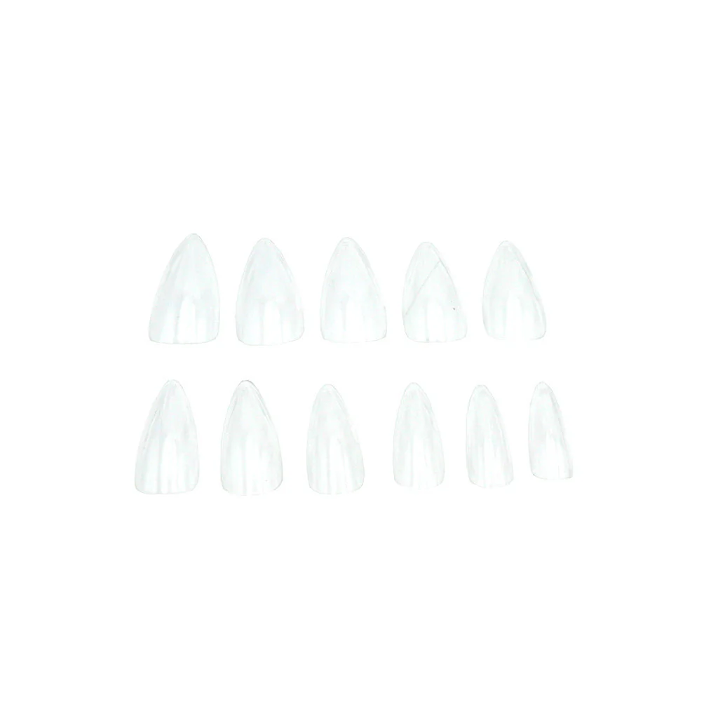 Full Cover Tips - Medium Almond Clear - Image 2