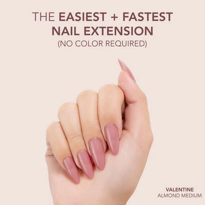 Gelly Tips Cover -  Almond Medium Valentine - Image 2