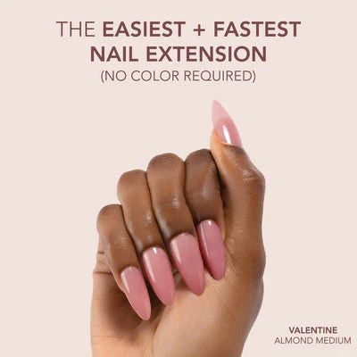 Gelly Tips Cover -  Almond Medium Valentine - Image 3