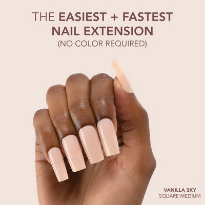 Gelly Tips Cover -  Square Medium Vanilla Sky - Image 3