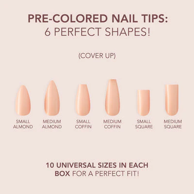Gelly Tips Cover -  Square Medium Vanilla Sky - Image 5