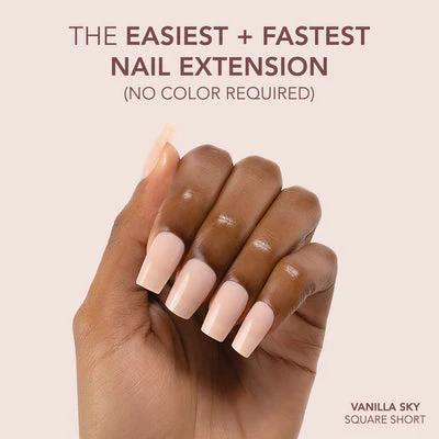 Gelly Tips Cover -  Square Short Vanilla Sky - Image 2