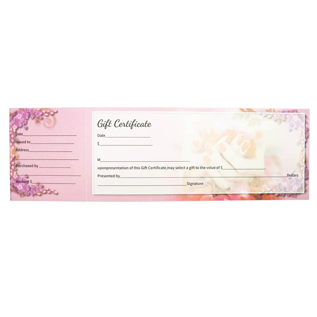 Gift Certificate Pink - 25 pcs - Image 2