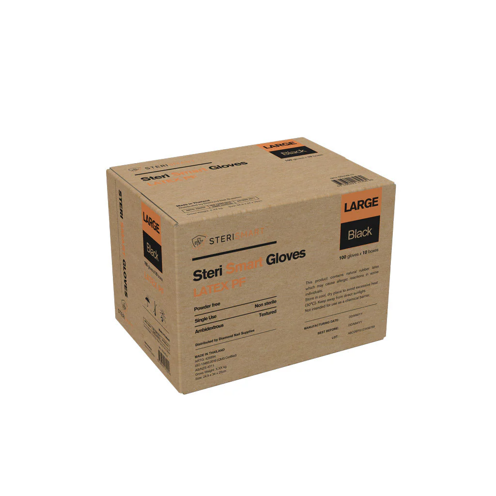 Latex Gloves - Powder Free Black S|M|L  1000pc (Carton) - Image 2