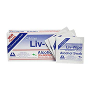 Liv-Wipe Mini Alcohol Swabs 70% Isopropyl Alcohol - Image 2