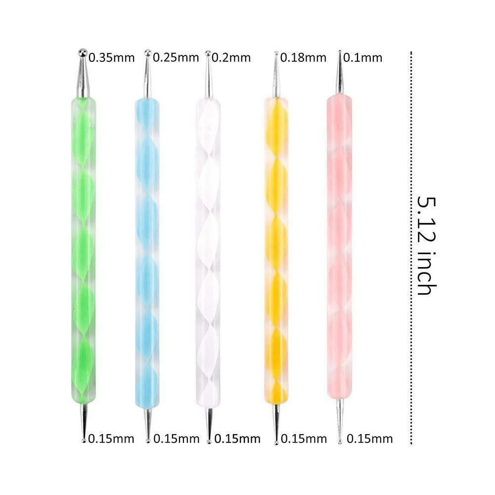 Nail Art Dotting Tool Set 5pc - Image 3
