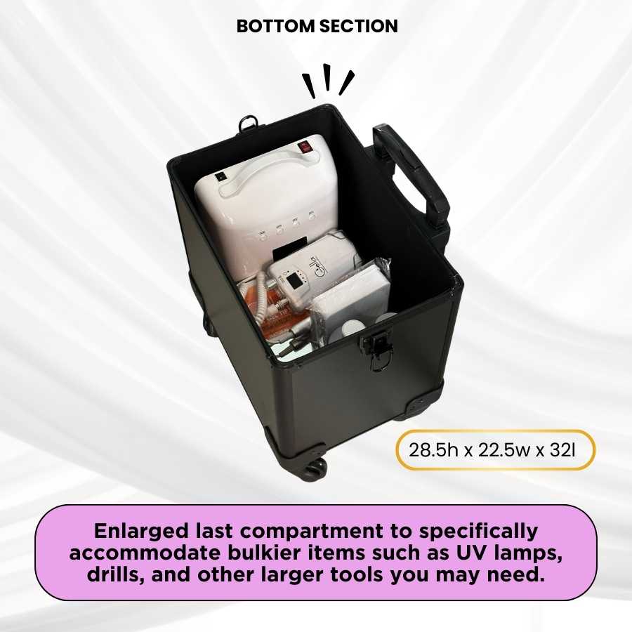 Nail Storage Trolley Case With Inserts - Image 5