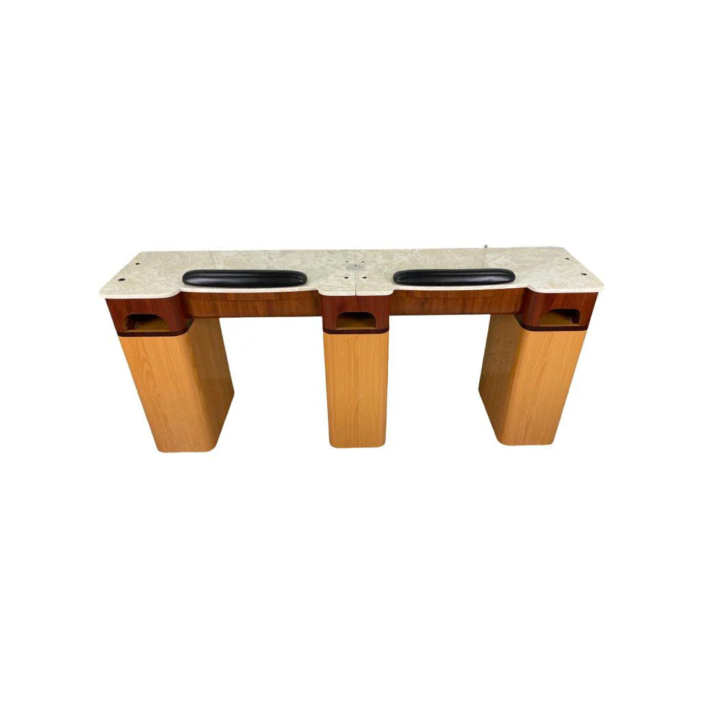 Nail Table Double Wood 3 - Image 2