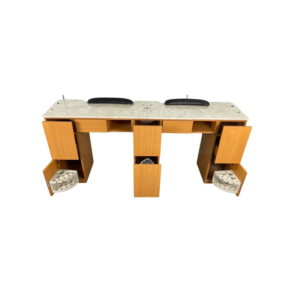 Nail Table Double Wood 3 - Image 3
