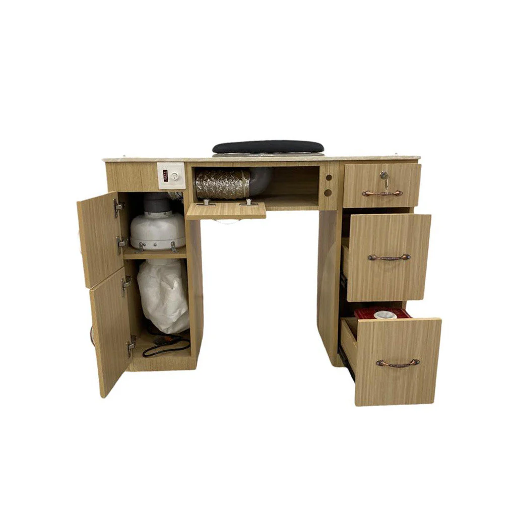 Nail Table Wood 2 with Dust collector - Image 3
