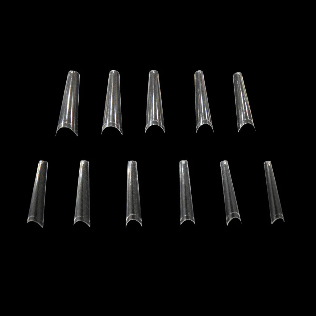 Nail Tips - Coffin Clear 0 - 10 550pc - Image 2