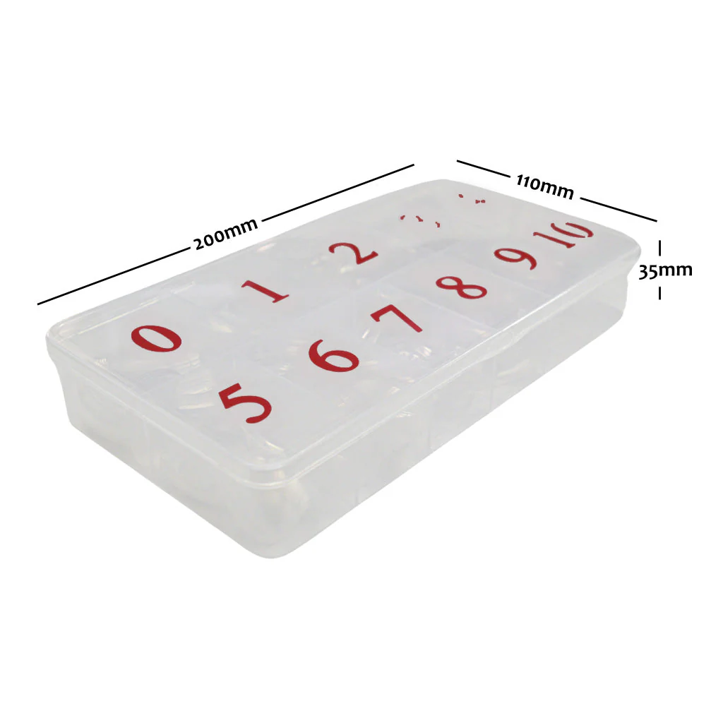 Nail Tips - Coffin Natural 0 - 10 550pc - Image 3