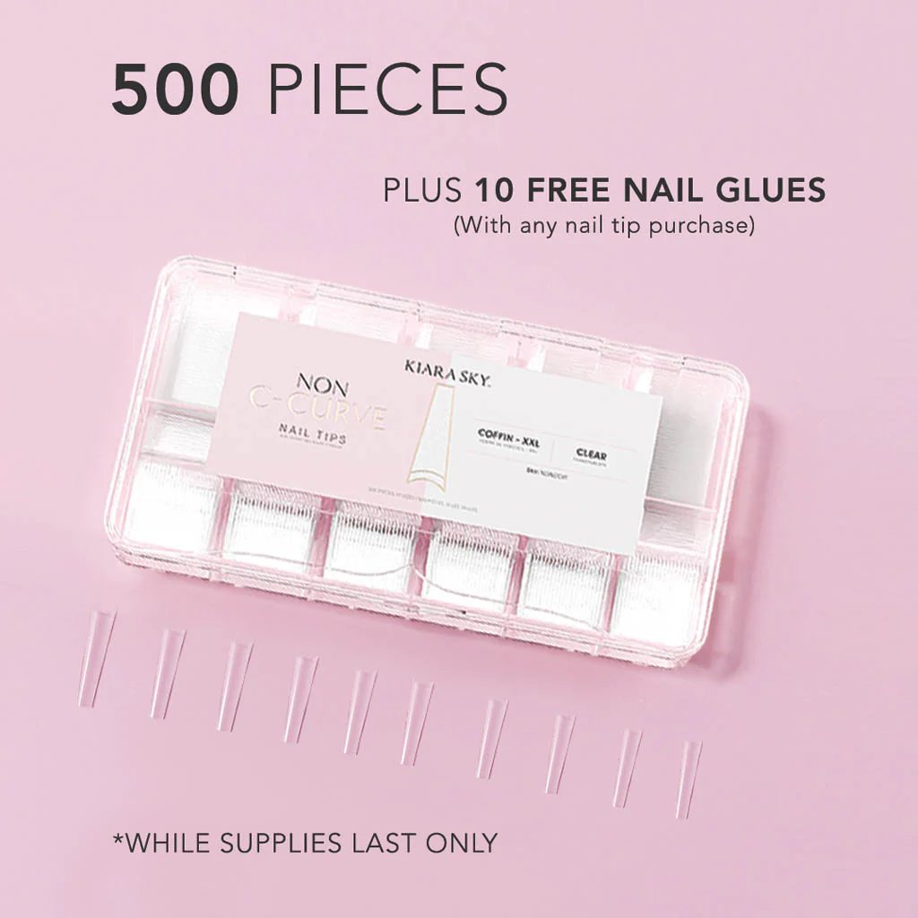 Non C-Curve Tip - NONCC01 XXL Coffin Clear 500pc - Image 3