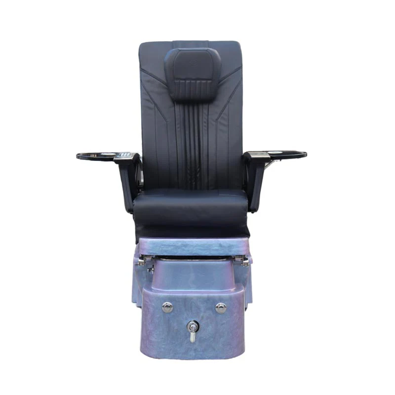 Pedicure Spa Chair - Aurora (Black | Black | Purple) - Image 2