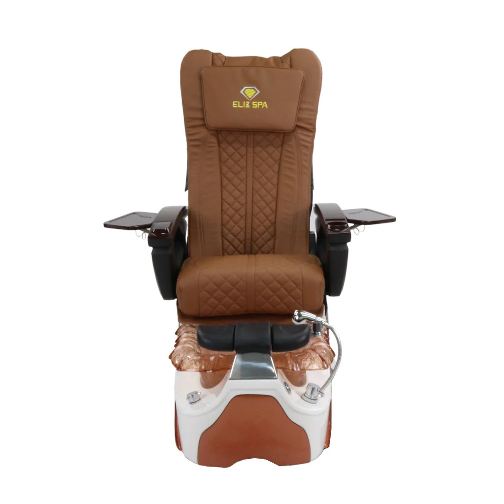 Pedicure Spa Chair - Bronze (Wood | Cappuccino | Bronze) - Image 2