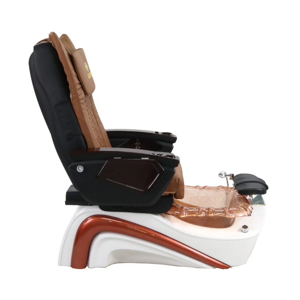 Pedicure Spa Chair - Bronze (Wood | Cappuccino | Bronze) - Image 3