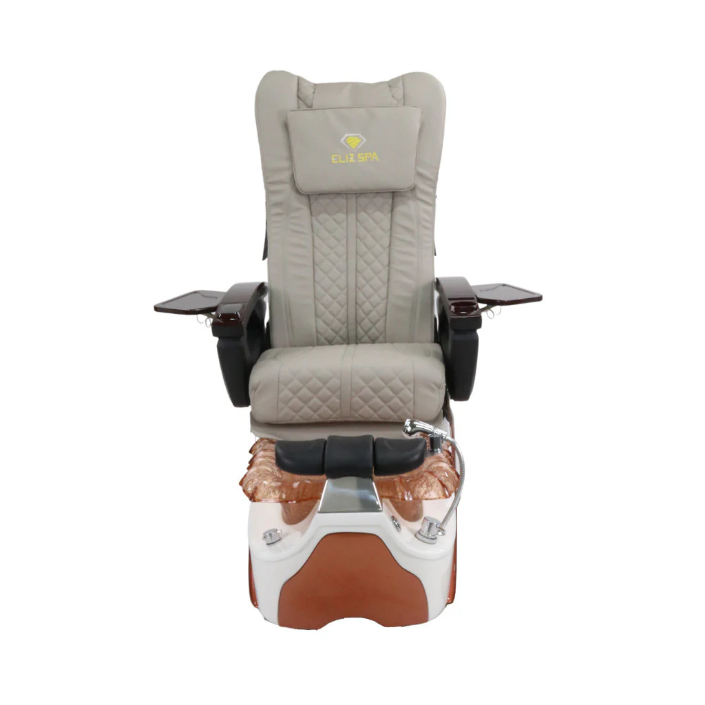 Pedicure Spa Chair - Bronze (Wood | Light Grey | Bronze) - Image 2