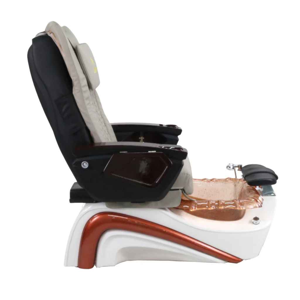Pedicure Spa Chair - Bronze (Wood | Light Grey | Bronze) - Image 3