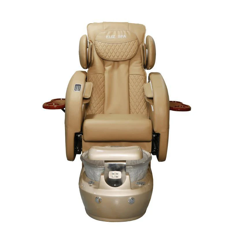 Pedicure Spa Chair - Deluxe (Beige | Beige | Gold) - Image 3