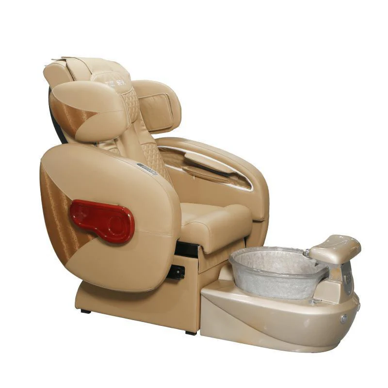 Pedicure Spa Chair - Deluxe (Beige | Beige | Gold) - Image 4