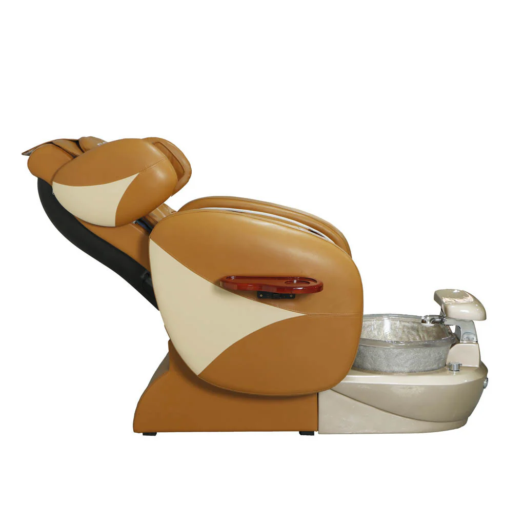 Pedicure Spa Chair - Deluxe (Cappuccino | Cappuccino | Gold) - Image 2