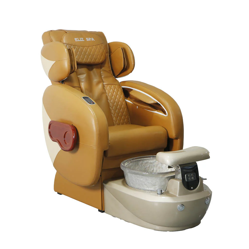 Pedicure Spa Chair - Deluxe (Cappuccino | Cappuccino | Gold) - Image 5