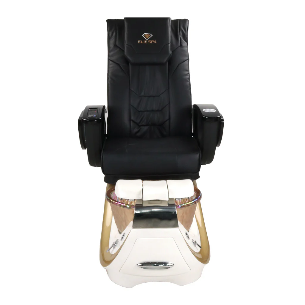 Pedicure Spa Chair - Divine (Black | Black | White) - Image 2