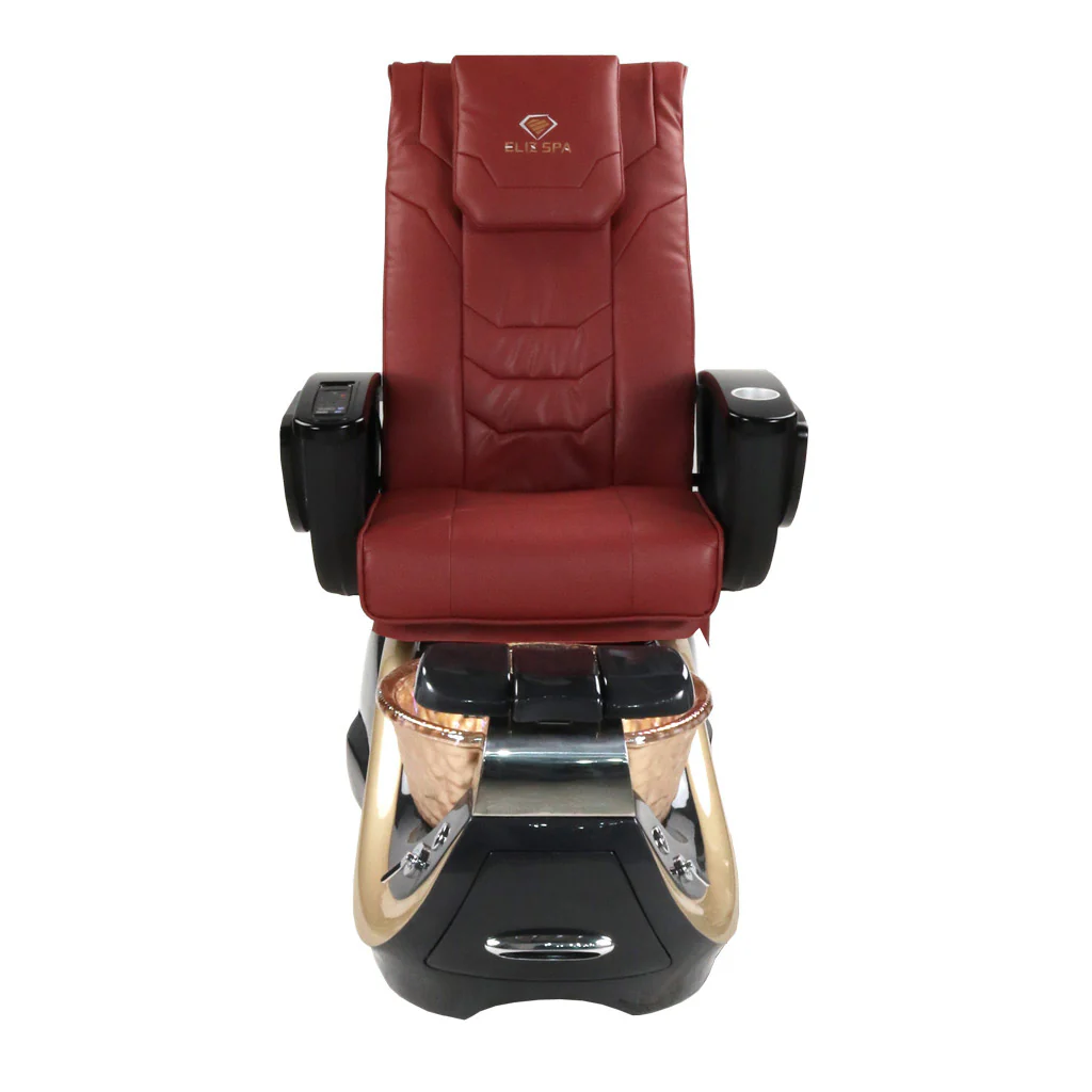 Pedicure Spa Chair - Divine (Black | Burgundy | Black) - Image 2
