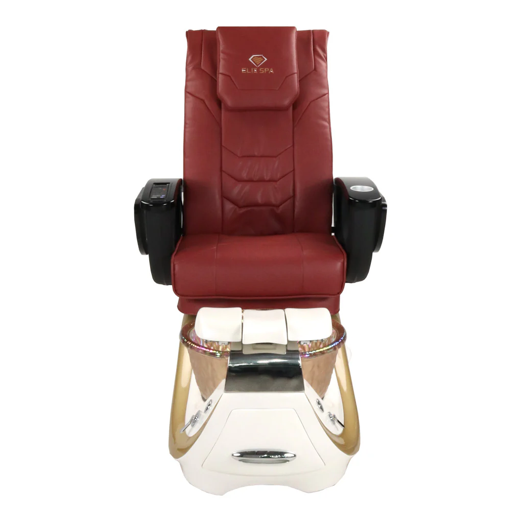Pedicure Spa Chair - Divine (Black | Burgundy | White) - Image 2