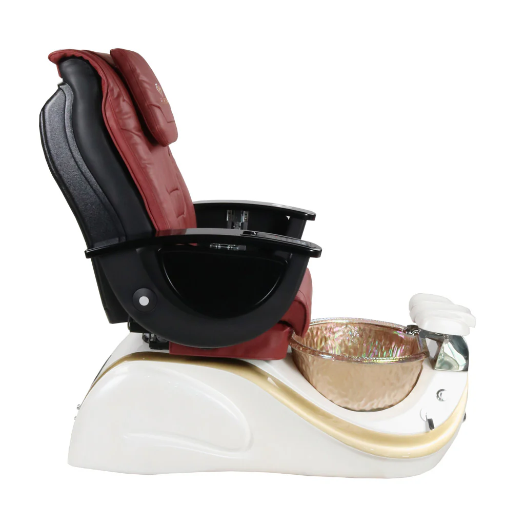 Pedicure Spa Chair - Divine (Black | Burgundy | White) - Image 3