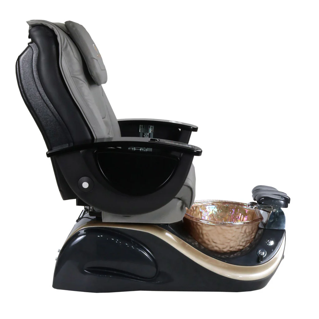 Pedicure Spa Chair - Divine (Black | Grey | Black) - Image 3