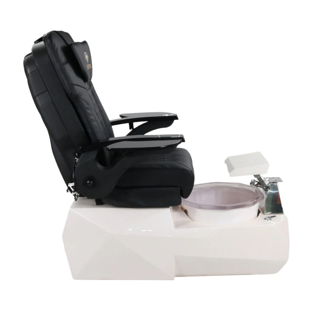 Pedicure Spa Chair - Eclipse (Black | Black | White) - Image 3