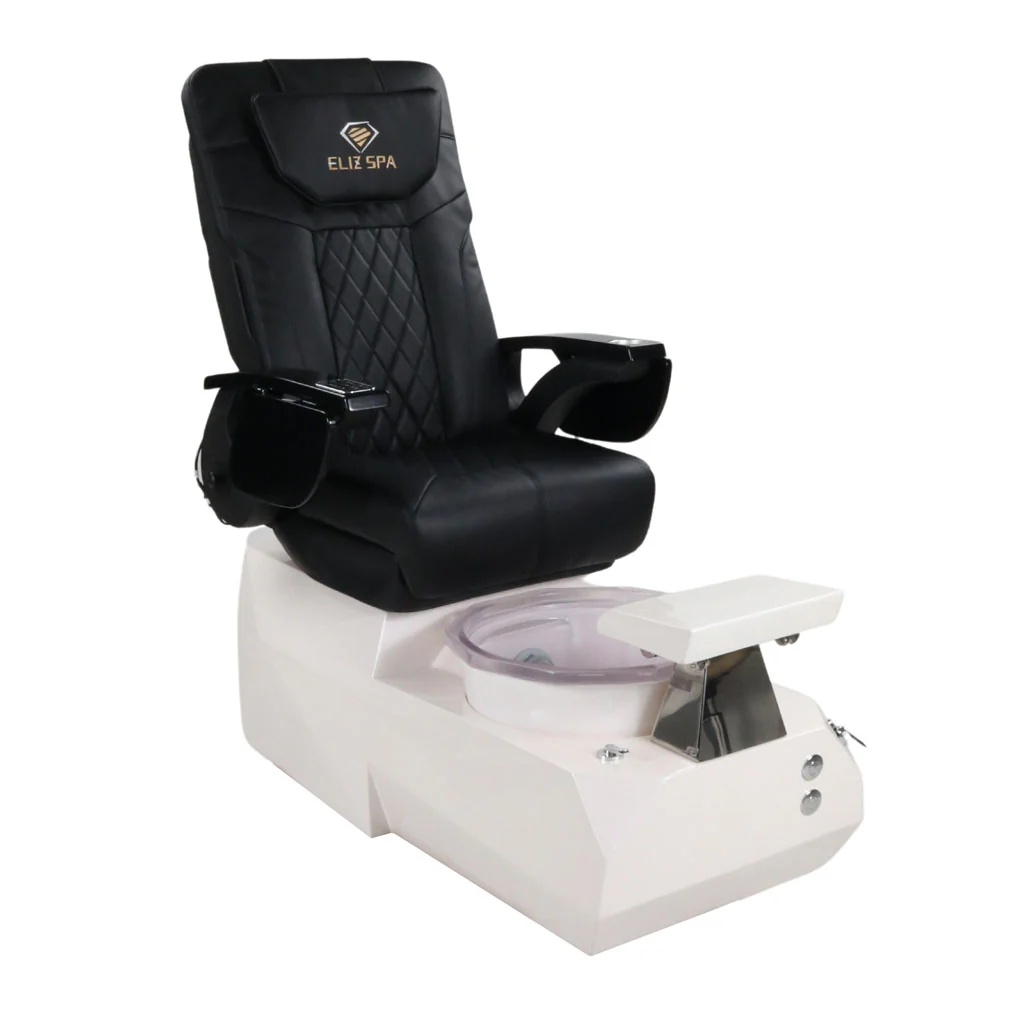 Pedicure Spa Chair - Eclipse (Black | Black | White) - Image 4