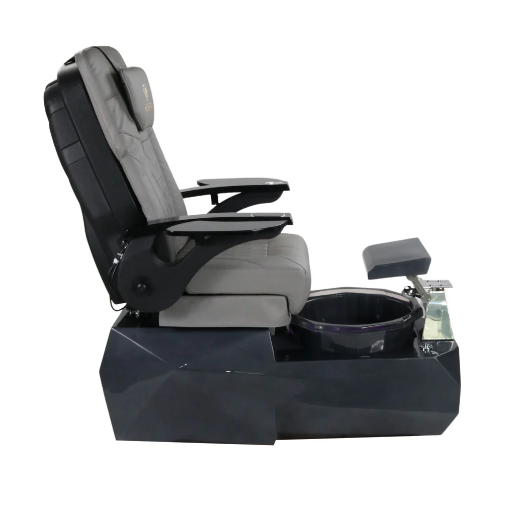 Pedicure Spa Chair - Eclipse (Black | Grey | Black) - Image 3