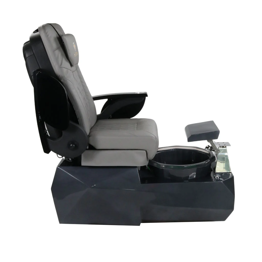 Pedicure Spa Chair - Eclipse (Black | Grey | Black) - Image 8