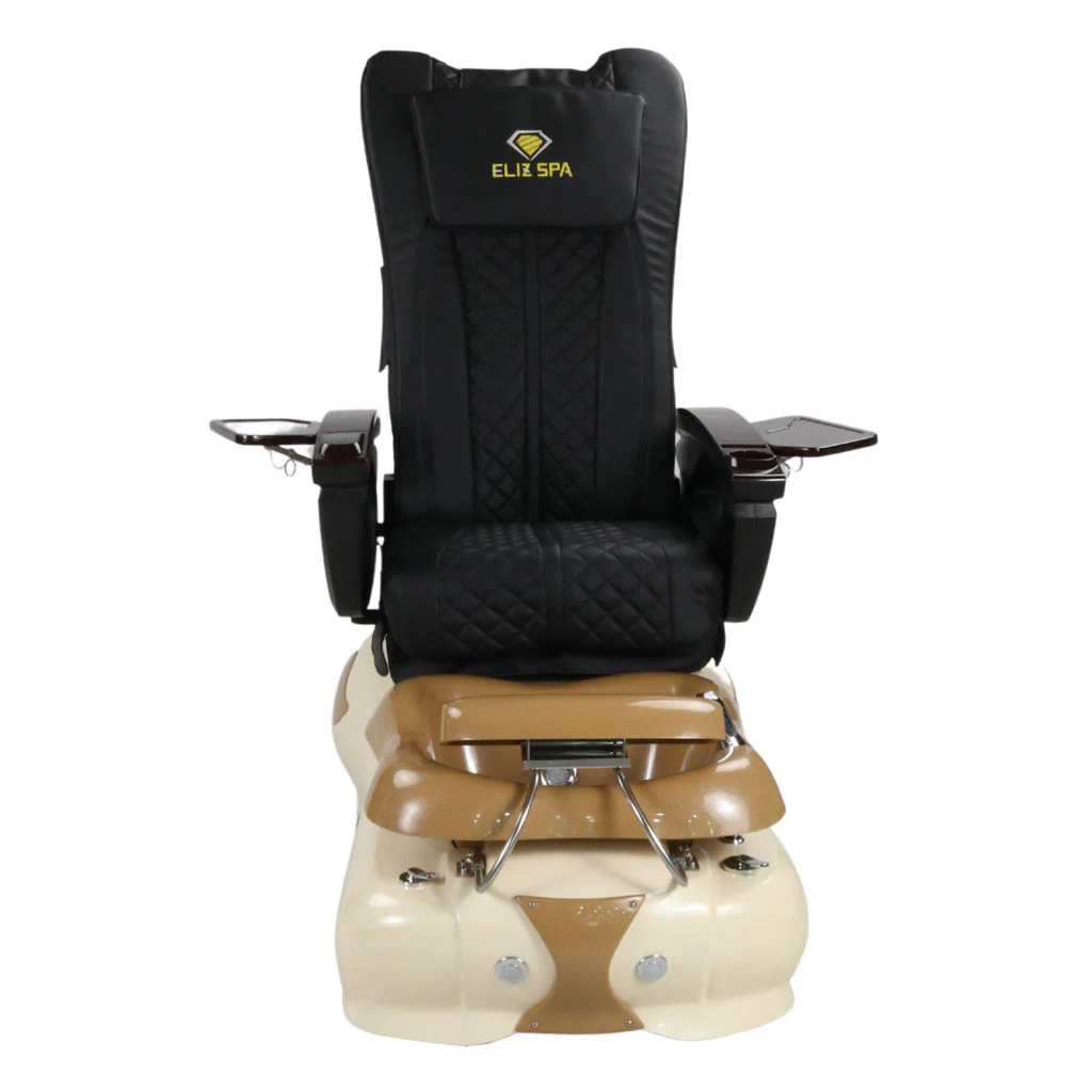 Pedicure Spa Chair - Expresso #2 (Wood | Black | Cream) - Image 2